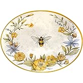 Certified International Bee Sweet Melamine Oval Platter, 18-inch Length