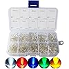 LED Diode Kit, CO RODE 3mm 5mm LED Lights Emitting Diodes Assorted Clear Bulbs with (White Red Blue Green Yellow, 300-Pack)