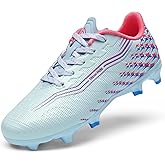 DREAM PAIRS Boys Girls FG AG Soccer Cleats High-Speed Anti-Twist Lightweight Football Shoes