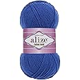 55% Cotton 45% Acrylic Alize Cotton Gold Yarn 1 Skein/Ball 100 gr 360 yds (141-Royal Blue)