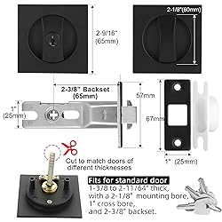 Malimali Pocket Door Lock with Key and Edge Pull
