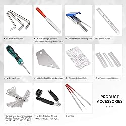 MIFOGE 25Pcs Guitar Repairing Tools Kit Setup Kit