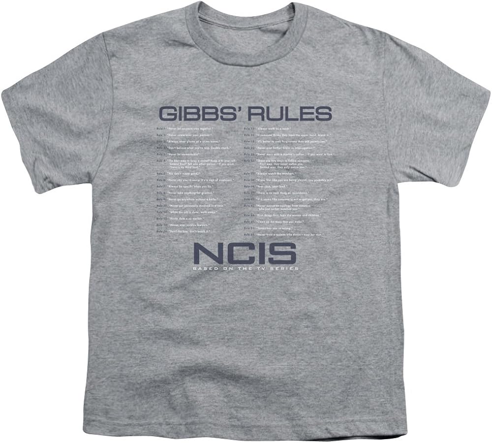 NCIS Youth Gibbs Rules TShirt Clothing