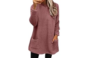 QINNYO Sweatshirt for Womens Fashion Winter Warm Sweater Pullover Fleece Thickening Plus Size Fall Clothes Casual Loose Tops