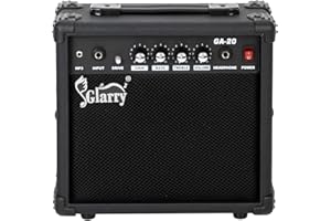 GLARRY Electric Guitar Amp, Portable Guitar Tube Amp with Headphone MP3 Input, 20W Practice Guitar Combo Amplifier Speaker Accessories with Bass, Volume, Treble, and Middle Controls