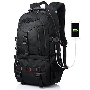 Rucksack Männer Laptop Rucksack Herren Tasche: Schultasche & Arbeitsrucksack mit Laptopfach für Notebooks bis 17 Zoll - Multi