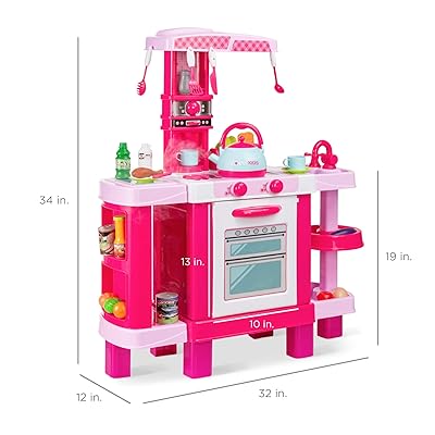 Buy Best Choice Products Pretend Play Kitchen Toy Set For Kids With Water Vapor Teapot 34 Accessories Sounds Realistic Design Utensils Oven Food Sink Pink Online In Poland B08kyjttpw