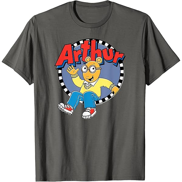 Amazon.com: Arthur Say Hey Arthur Waving Logo Cartoon T-Shirt