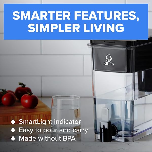 BRITA ULTRAMAX LARGE WATER DISPENSER WITH STANDARD FILTER, BPA-FREE, REPLACES 1,800 PLASTIC WATER BOTTLES A YEAR, LASTS TWO MONTHS OR 40 GALLONS, INCLUDES 1 FILTER, KITCHEN ACCESSORIES, LARGE – 27-CUP