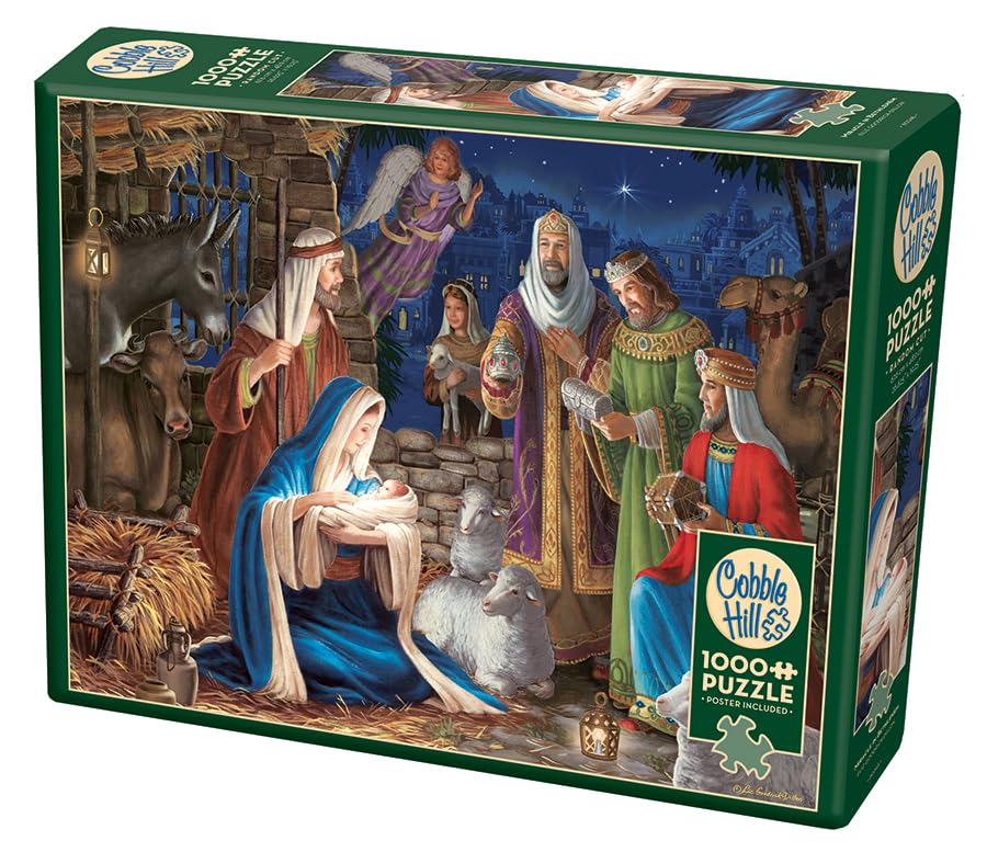 Cobble Hill Puzzle 1000 Piece Puzzle - Miracle in Bethlehem - Sample Poster Included, Deluxe