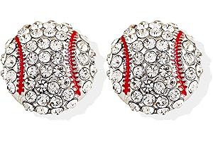 FRODETE Baseball Earrings for Women Baseball Mom Accessories Essentials Game Day Fan Gifts Lightweight Sports Stud Earrings Jewelry for Women Mothers Day Gifts