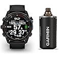Garmin Descent Mk3i – 51 mm, Carbon Gray DLC Titanium Watch with Rubber Band and T2 Transceiver