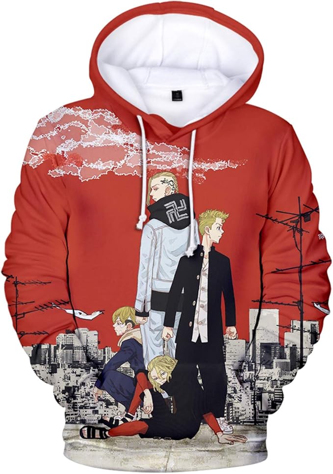 Amazon.com: Fifbeans Unisex Tokyo Revengers Hoodie 3D Printed Hooded Pullovers Sweatshirt for 