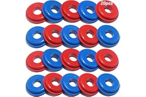 iBroPrat Glad Hand Seal Thick, 20pcs Gladhand Washers Rubber Seals Gasket Elastic Grommets for Semi Trucks Trailers Brake Air Hose Parts Number 10028 10Pcs Red and 10Pcs Blue