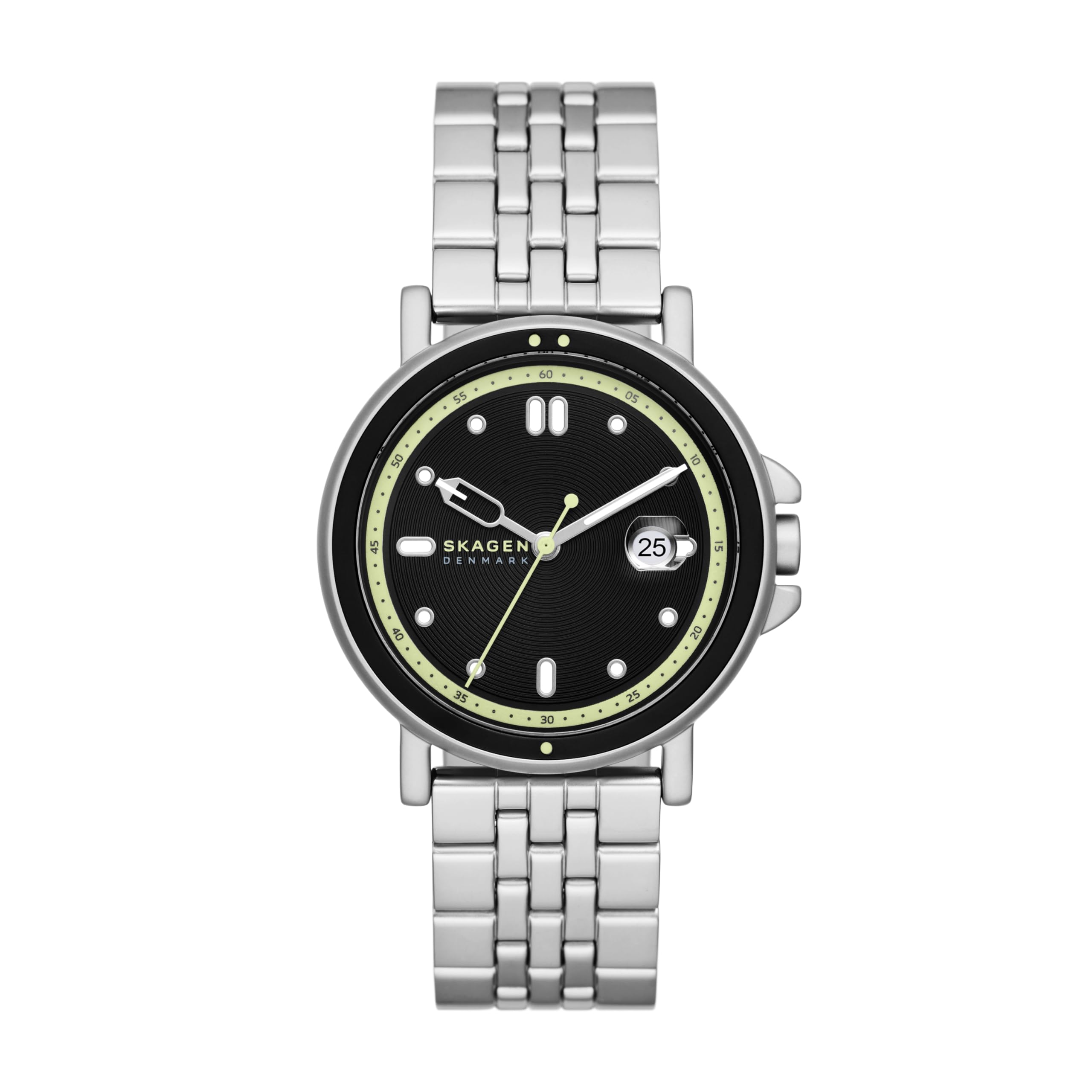 Skagen Men’s Signatur Sport Three-Hand Date Silver Stainless Steel Bracelet Watch (Model: SKW6919)