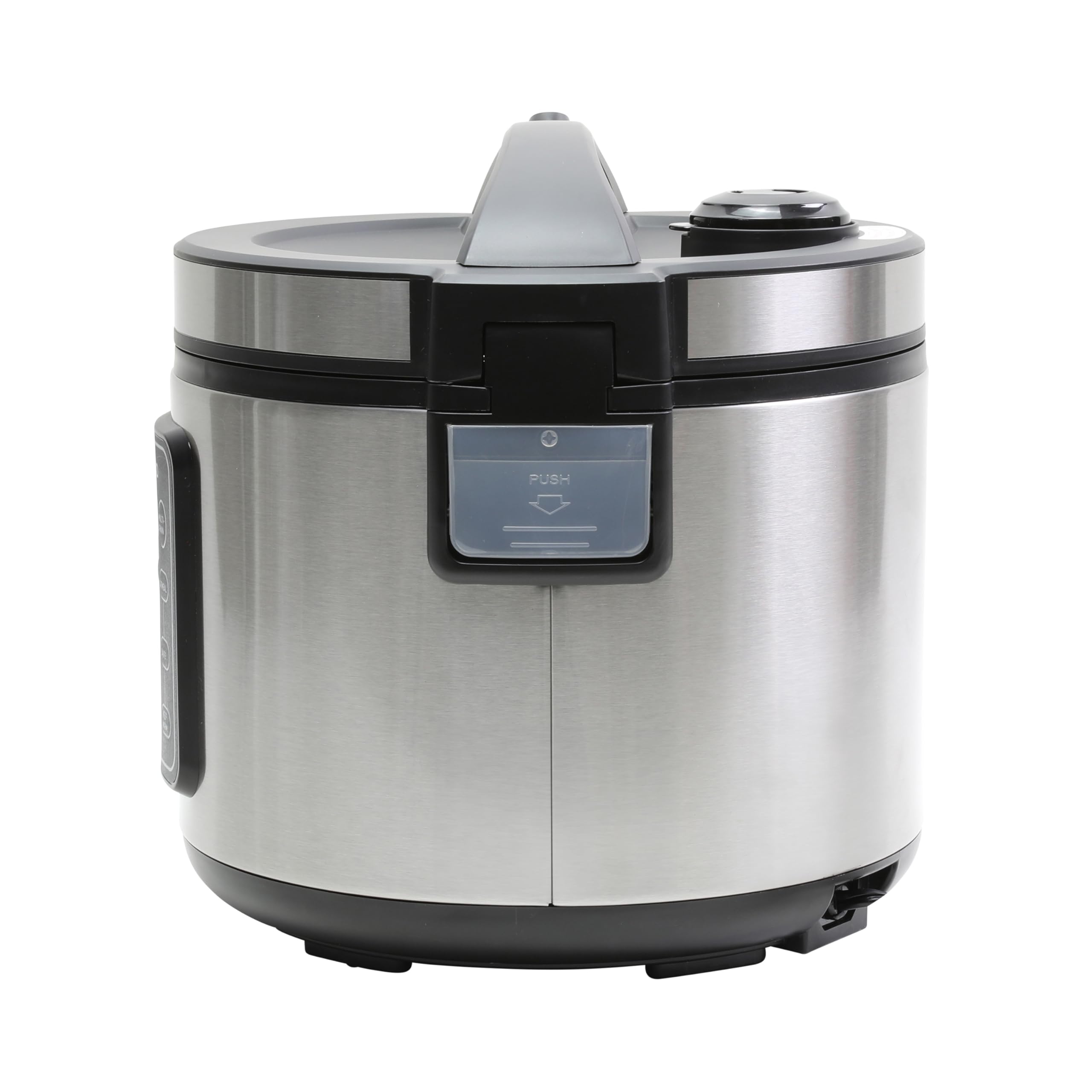 West Bend Rice & Grain Multi Cooker Programmable with 9 Preset Functions, Features Delay Start and Keep Warm Functions and Steam Basket, 20 Cups Cooked, Stainless Steel
