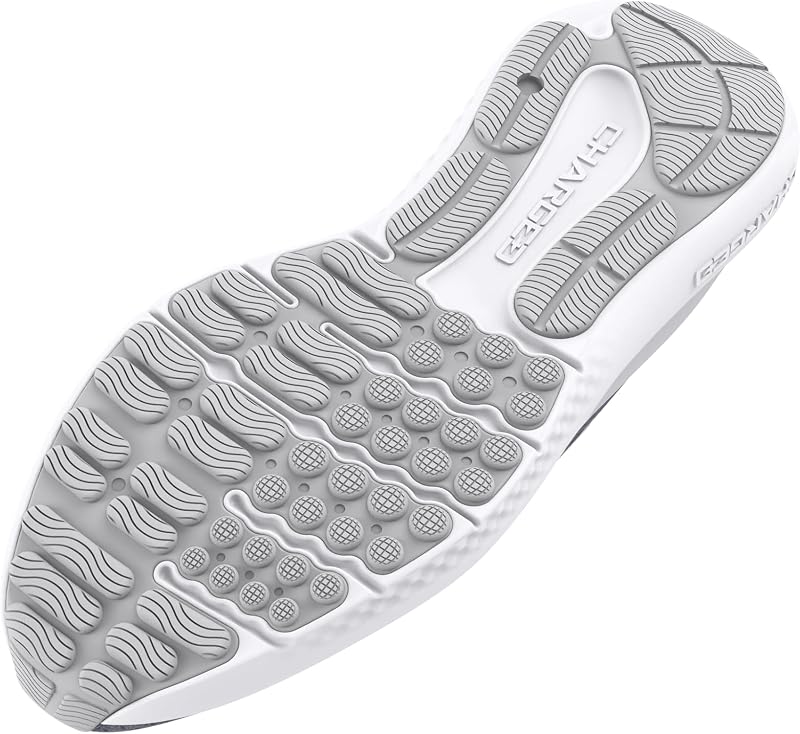 Herren Charged Surge 4, leichte und atmungsaktive Laufschuhe, gepolsterte Joggingschuhe für langen Komfort,Steel / Mod Gray / White,42