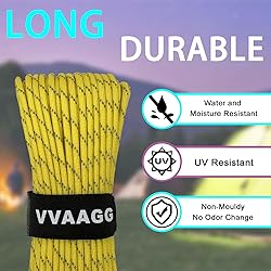 VVAAGG Reflective Paracord Rope 100FT, 7 Strand