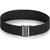 SynHHergyx Wide Stretchy Belt for Women Black Vintage Elastic Waist Belts for Dresses Adjustable Cinch Belts Muticolored Ladies Dress Buckle Belt