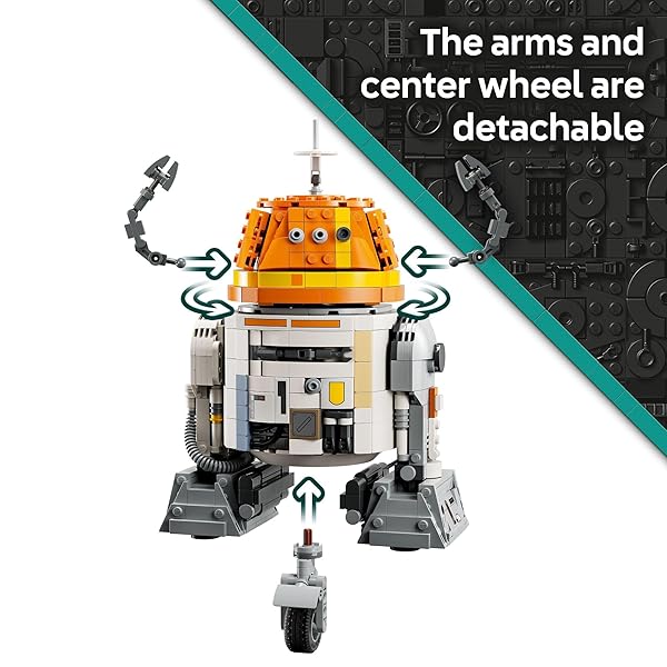 LEGO STAR WARS: AHSOKA CHOPPER (C1-10P) ASTROMECH DROID SET – BUILDING TOY FOR KIDS, AGES 10+ – MAKES A GREAT GIFT FOR BOYS AND GIRLS – MODEL KIT AND ROOM DECOR IDEA FOR SCI-FI ADVENTURE FANS – 75416