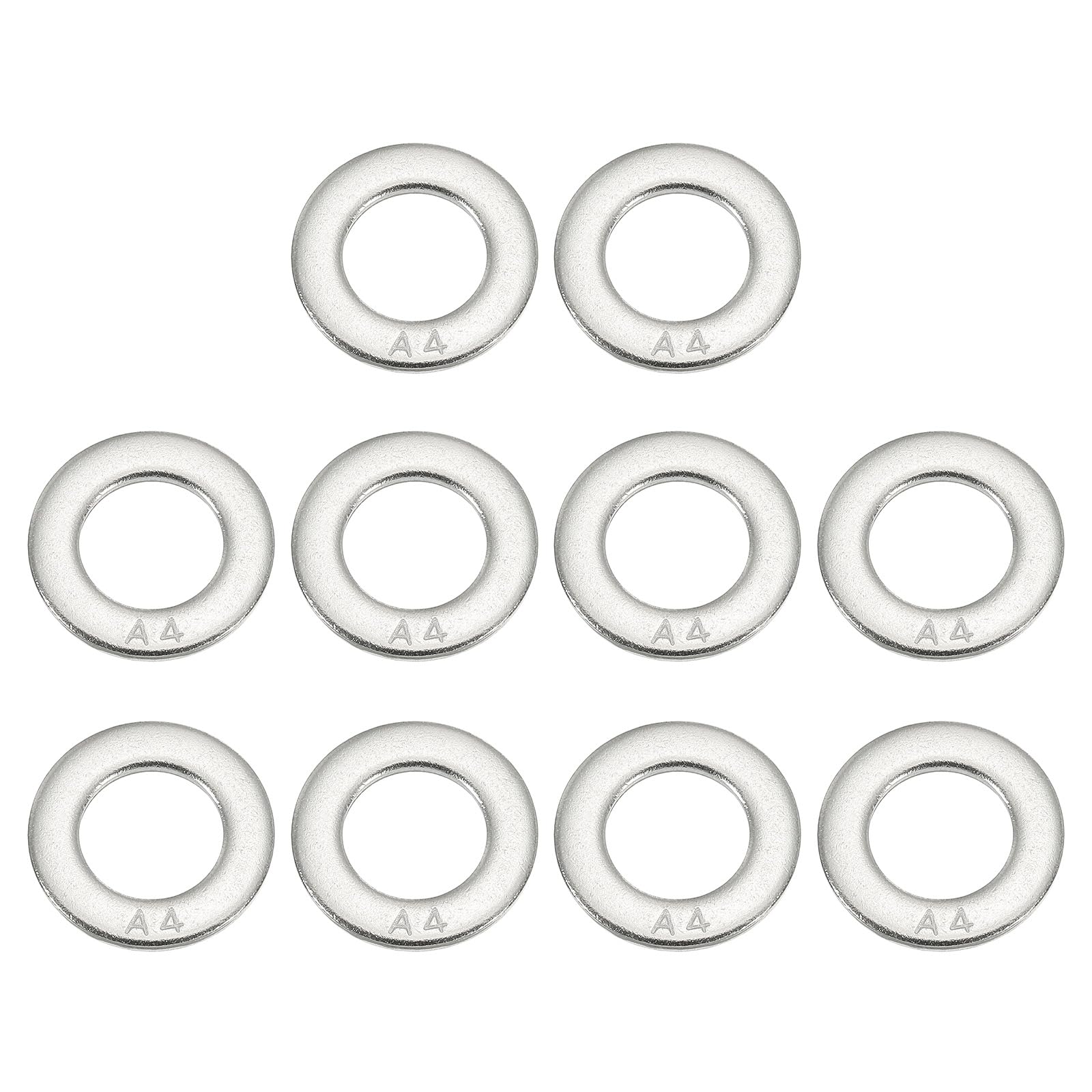 PATIKIL Flat Washers, 10 Pack 316 Stainless Steel 2/3" ID x 1 1/6" OD x 0.12" Thickness Washer Flat Plain Washer for Screws Bolts Assortment