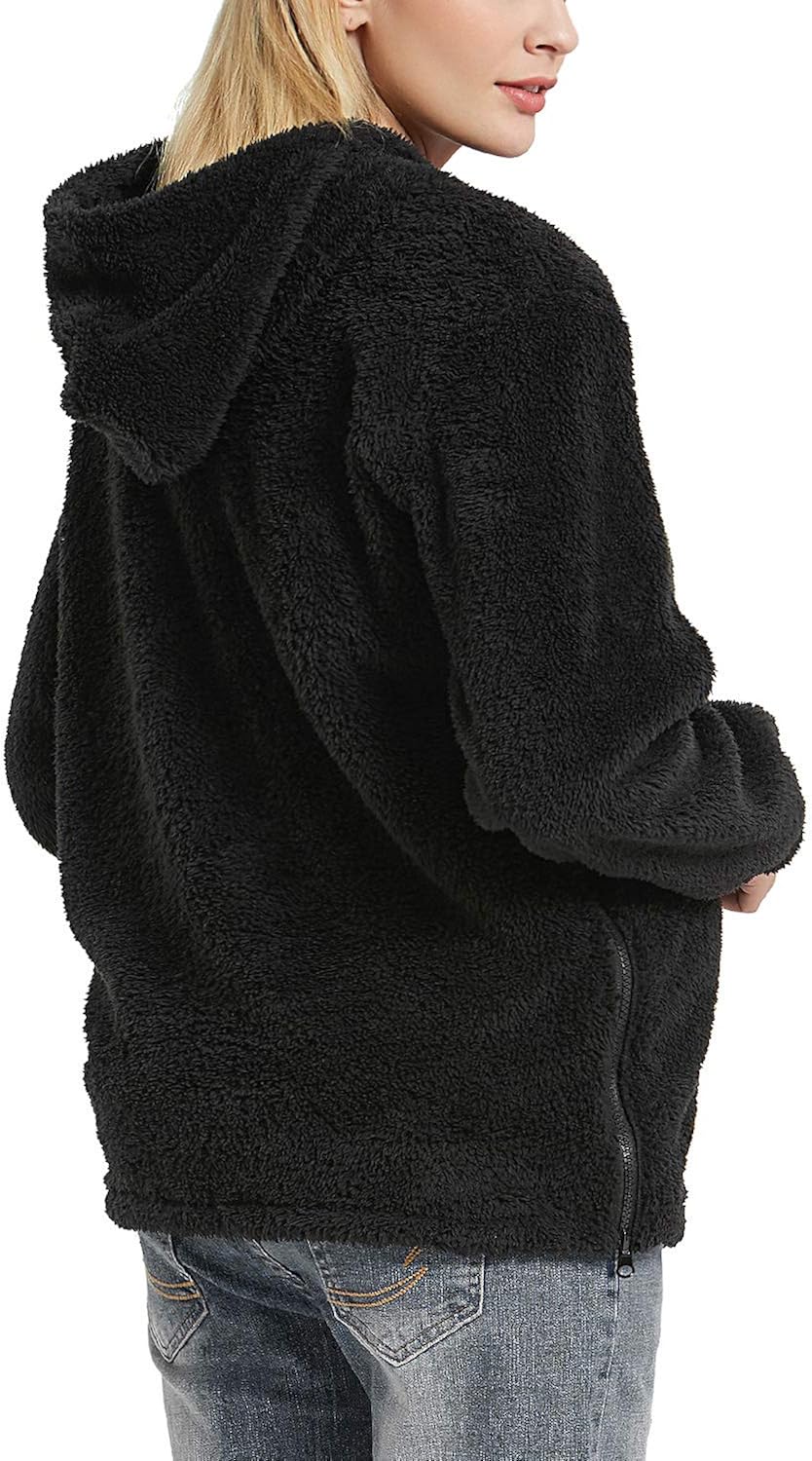 maternity sherpa pullover