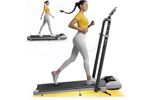 TOPUTURE Foldable Walking Pad with 12% Incline, Folding Under Desk Treadmill for Home/Office 6 in 1, Adjustable Portable Comp