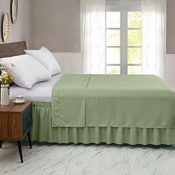 FreshCulture King Bed Skirt, Dust Ruffle for King
