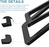 Sanyun SW601 Tilted Desk Speaker Stands Pair Black 15° for 2-3 inch Speakers view 4
