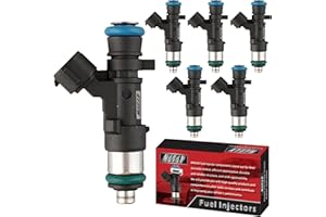 MACAX Set of 6 Fuel Injectors 0280158007 Replacement Compatible with Nissan Armada Frontier NV1500 Pathfinder Titan Xterra Suzuki Equator 4.0L 5.6L V6 V8 - Replaces FJ750 166007S000 62640 842-12298
