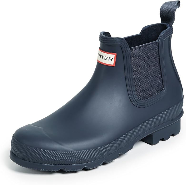 hunter chelsea boots navy