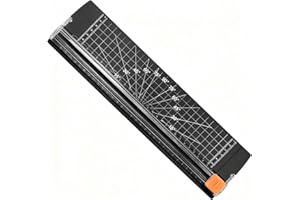 Paper Cutter Paper Trimmer Guillotine Cutter A4 Portable Paper Cutter Slider Straight Paper Cutter for Crafting with Side Rul