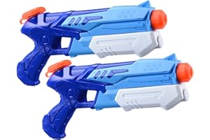 Hitop 2 Pack Water Gun, Super Water Soaker Blaster 300CC Water Toys for Kids Outside Inflatable Swimming Pool Toys (2 Pack)