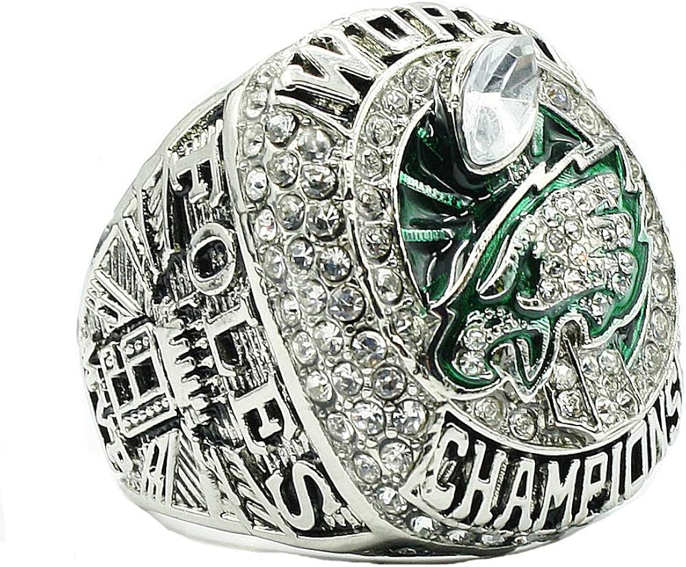 Ueice Men 2017 Philadelphia Eagles Championship Ring in Titanium Steel