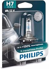Philips X-tremeVision Pro150 H7 Car Headlight Bulb 150 Percent Brightness