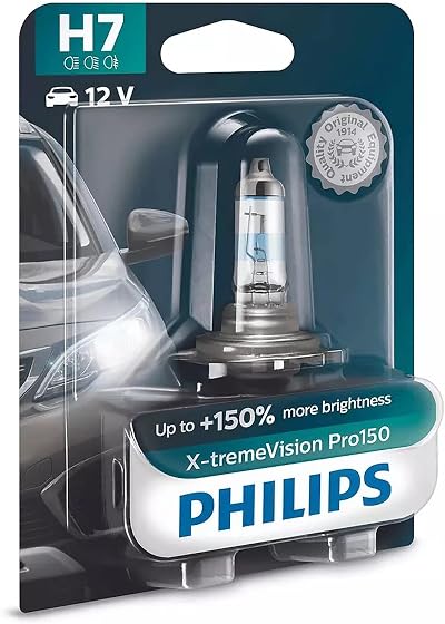 Philips X-tremeVision Pro150 H7 Car Headlight Bulb 150 Percent Brightness