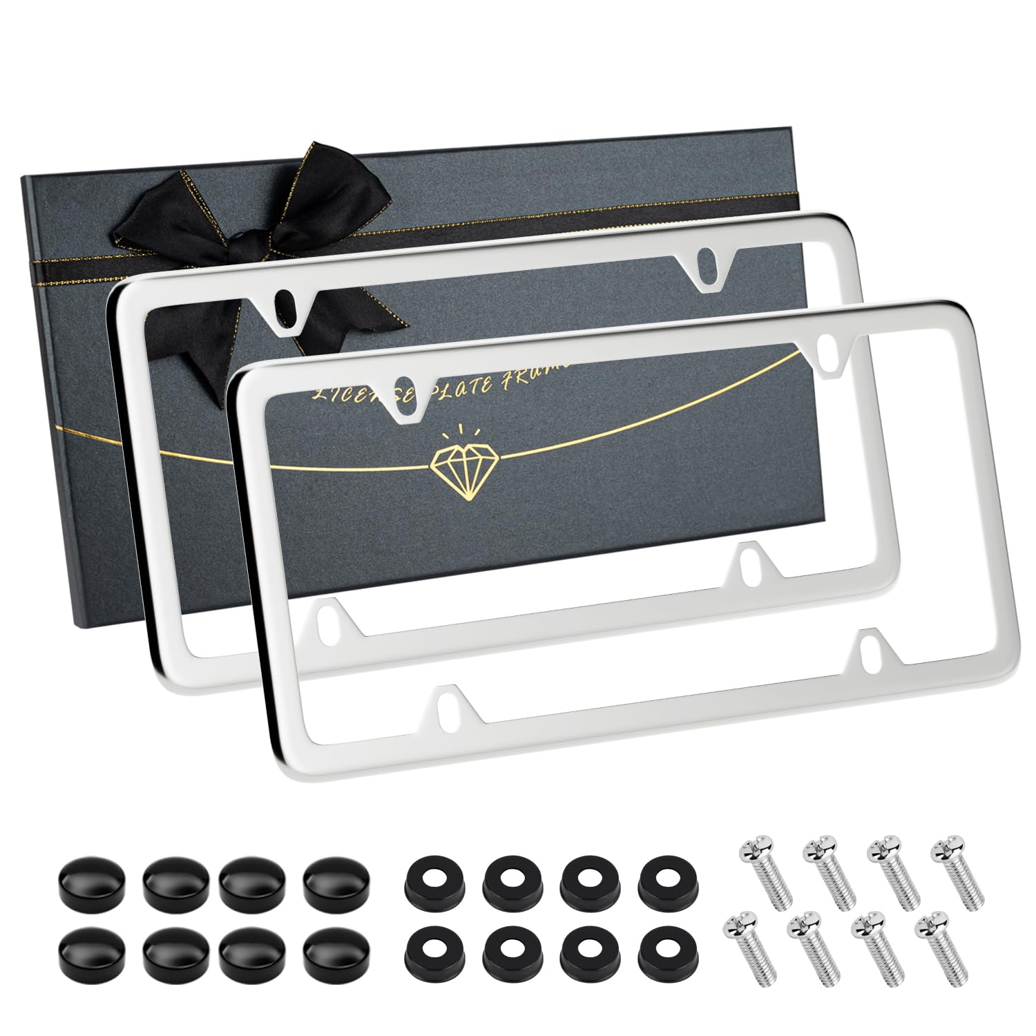 Photo 1 of XCLPF Stainless Steel Color License Plate Bracket & License Plate Frames