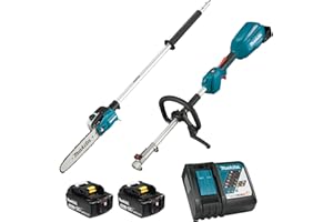 Makita 18V LXT Brushless Split Shaft Power Unit Kit with EY402MP, 4.0Ah x2 Batteries, Variable Speed, Multi-Attachment Compat