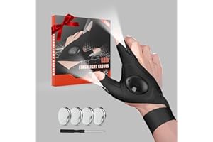 BOMIER Christmas Gifts for Men: LED Flashlight Gloves, Unique Stocking Stuffers Gifts for Men Women Dad Husband, Birthday Gifts for Boyfriend, Fishing Gifts for Men, Cool Gadgets Tools for Camping Repairing
