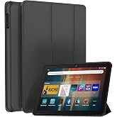 SANROEIT All-New 8inTablet Case, Smart Trifold Stand Case with Hard PC Back and Auto Wake/Sleep Black