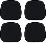TANYOO Set of 4 Chair Cushions Memory Foam Non Slip Honeycomb 16 x 16 Black