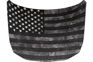 Qiyupavto Car Hood Cover American Flag Design Car Hood Protector Waterproof Universal Automotive Exterior Accessories Patriotic Decorations for Compact Vehicles Sedans Trucks SUVs Pickup (59×39 Inch)