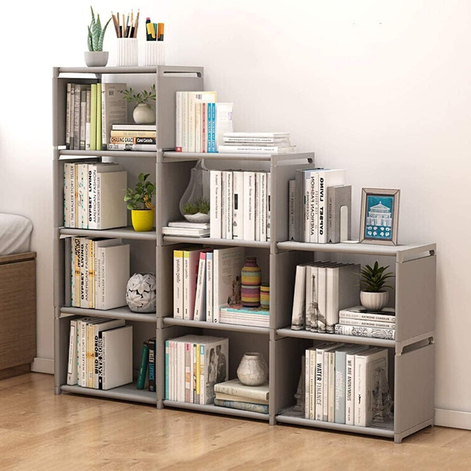 HOSTARME Bookshelf Kids 9 Cube Book Shelf Organizer