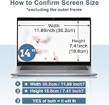 IPROKKO 14 Inch Privacy Screen for 14 Inch Laptops Anti Blue Light Glare view 6