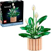 LEGO Botanicals Peace Lily Flower Building Set for Adults - DIY Bedroom, Book Shelf & Office Decor for Women & Men, Ages 18+ 