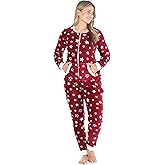 Frankie & Johnny Women's Fleece Non-Footed Onesie Loungewear Pajamas