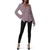 Derek Lam Collective Rent The Runway Pre-Loved Purple Print Tie Neck Blouse