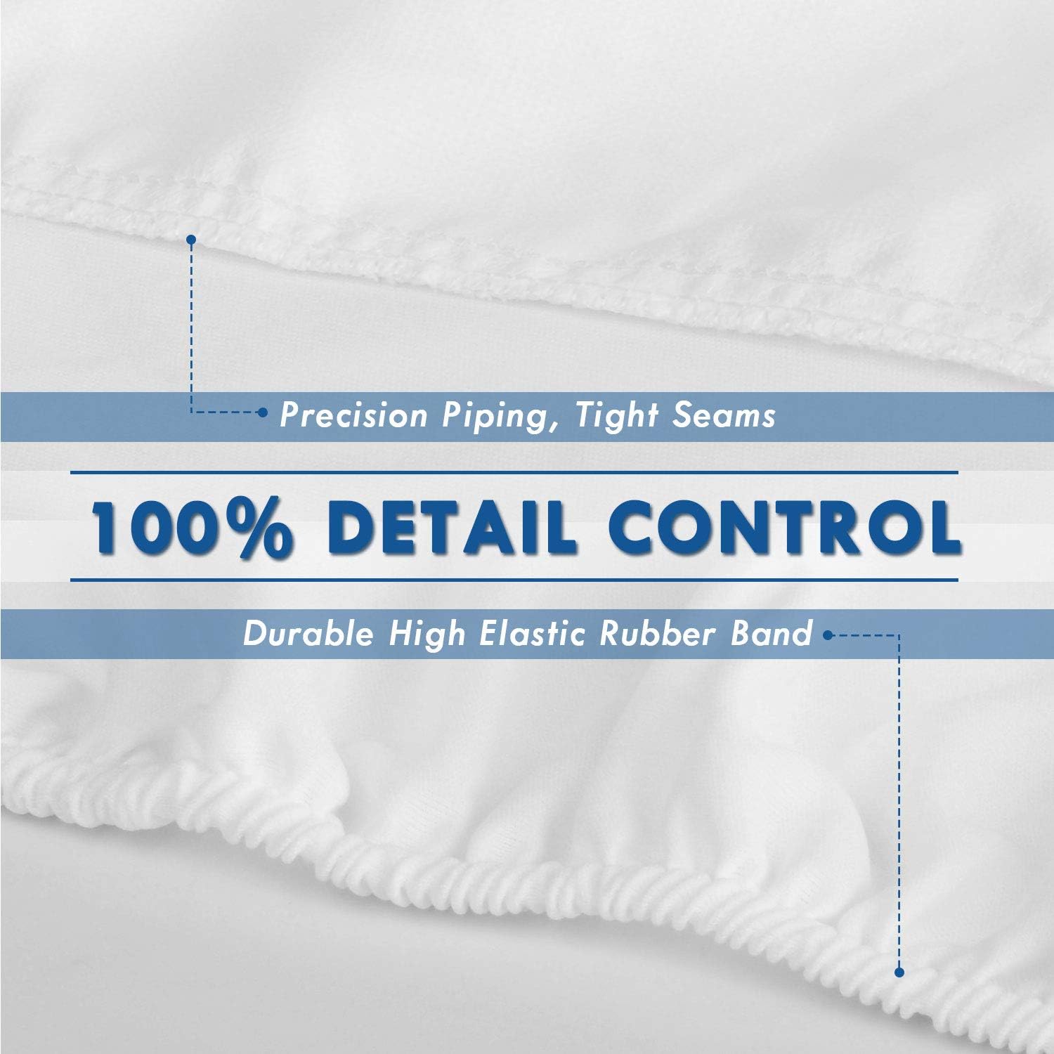 ZAMAT Premium 100% Waterproof Mattress Protector, Breathable & Noiseless Mattress Pad Cover, Fitted 14"-18" Deep, Vinyl Free, Hypoallergenic | Dust Proof | Smooth Soft Cotton Terry Covers (Twin): Home & Kitchen