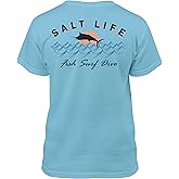 Salt Life Boys Sunset Jumpers Youth Short Sleeve Classic Fit Shirt