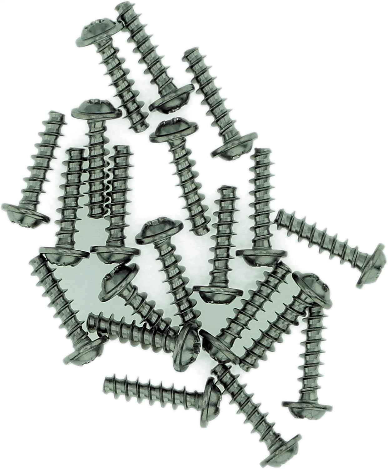 D3.5 (3.5mm x 16mm) Pozi Pan Screws for Plastic (Flanged) - Stainless Steel (A2) (Pack of 20), 3.5x16 - Flanged - A2 (20) - Image 3